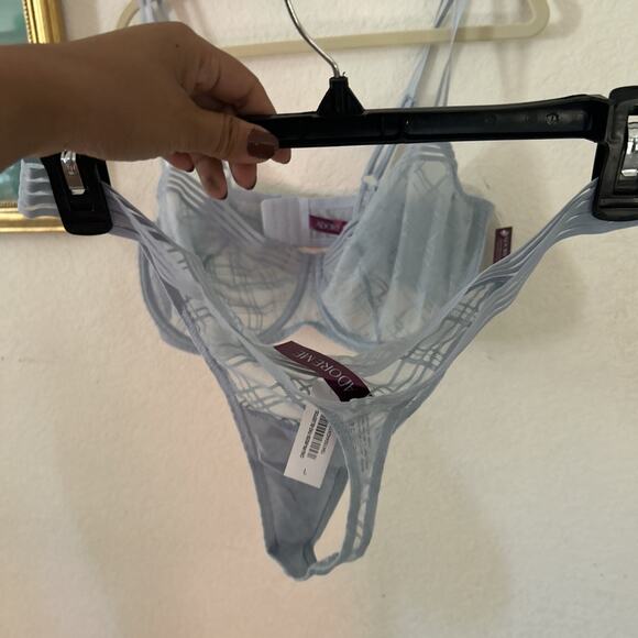 Adore Me Stacie Unlined Baby Blue Matching Set NWT 40DDD - Picture 4 of 7